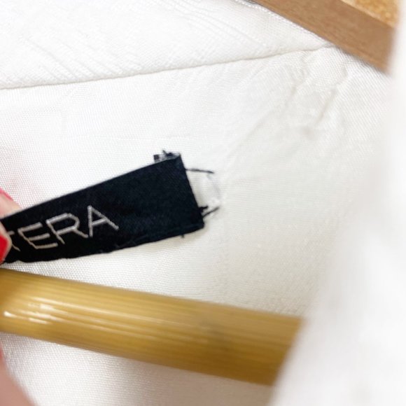 ETCETERA White Pleated Collared Dress Size 6 - Picture 8 of 9